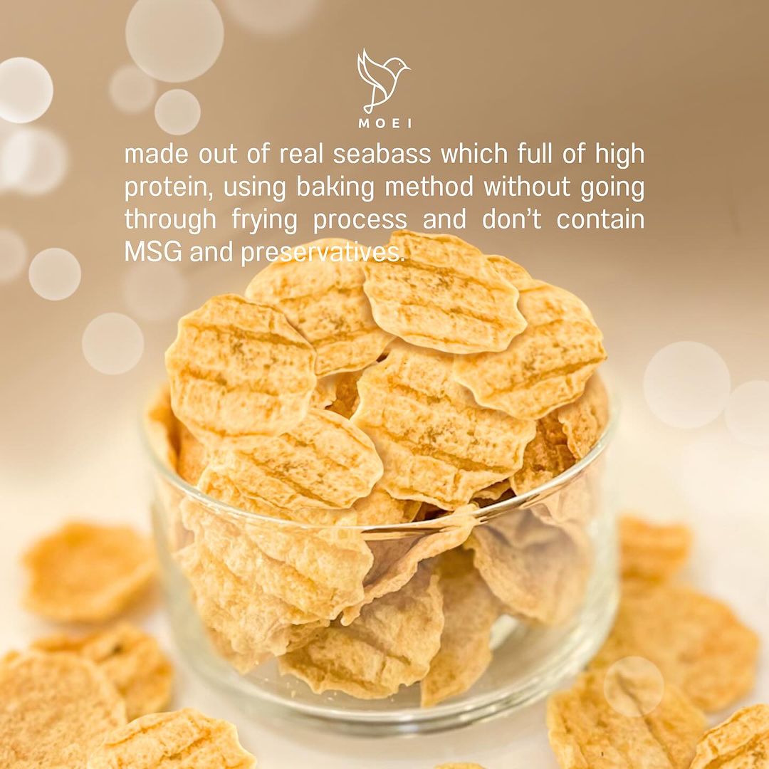 High-protein non-fried seabass crisps Seabass Biscuit