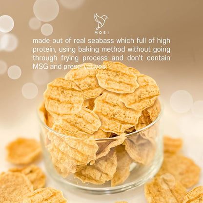 High-protein non-fried seabass crisps Seabass Biscuit