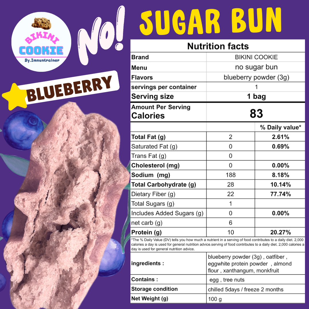 🆕 No Sugar bun blueberry🫐 健身教練製作💪🏻