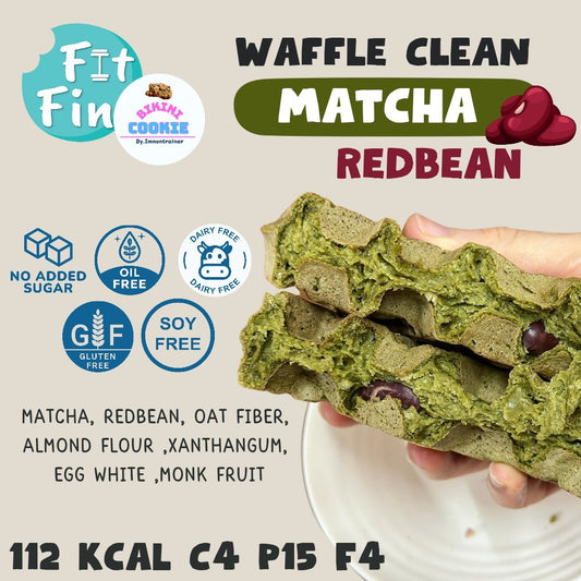 Waffle Clean : Matcha red bean