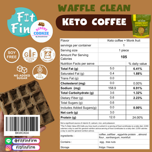 高蛋白生酮咖啡窩夫 Waffle Clean keto coffee ☕️